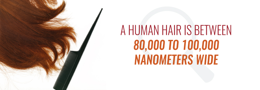 human hair vs. size of micro cold formed parts